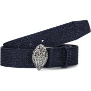 Blauwe Denim Strass Riem Kurt Geiger , Blue , Dames