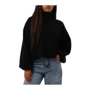 Zwarte Korte Pullover Trui Gestuz , Black , Dames