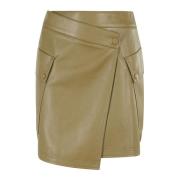 Faux Leren Minirok Essentiel Antwerp , Green , Dames