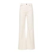 Ivoor Witte Wide Leg Denim Jeans Dondup , Beige , Dames