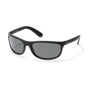 Zwarte Kunststof Frame Groene Lens Zonnebril Polaroid , Black , Unisex