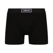 Zwarte Katoenen Briefs Versace , Black , Heren