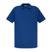 Polo met logo Versace Jeans Couture , Blue , Heren