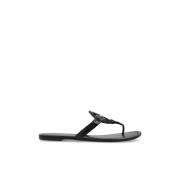 Leren Slides Tory Burch , Black , Dames