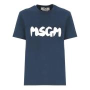 T-Shirts Msgm , Blue , Dames