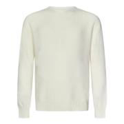 Witte Crewneck Sweater Aw24 Jil Sander , White , Heren