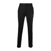 Slim Grijze Broek Twill Stof Dondup , Gray , Heren