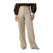 Wijde Beige Broek Fiveunits , Beige , Dames