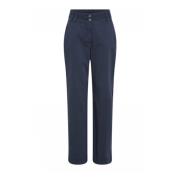 Straight Leg Broek Middernacht Blauw Gustav , Blue , Dames