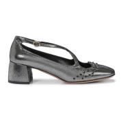 Zilveren Halfhak Pumps Stud Detailing A. Bocca , Gray , Dames