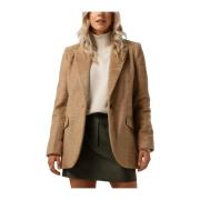 Kameel Fluffy Oversize Blazer Co'Couture , Brown , Dames