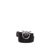 Love Birds Leren Riem Zwart Pinko , Black , Dames