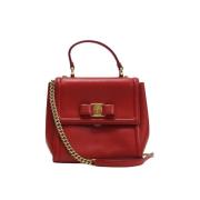 Pre-owned Leather handbags Salvatore Ferragamo Pre-owned , Red , Dames