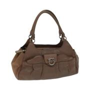 Pre-owned Leather handbags Salvatore Ferragamo Pre-owned , Brown , Dam...