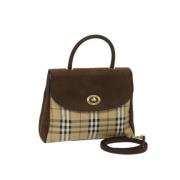 Pre-owned Leather handbags Burberry Vintage , Brown , Dames