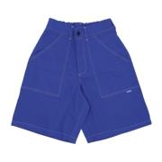 Royal Blue Gestructureerde Stof Korte Broek Usual , Blue , Heren