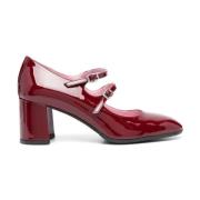 Bordeaux Mary Jane Pumps Patent Design Carel , Red , Dames