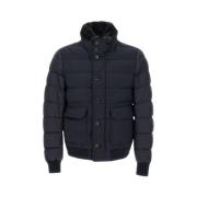 Blauwe Bomberjack met Ganzendons Moorer , Blue , Heren