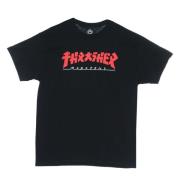 Godzilla Logo Zwart T-shirt Thrasher , Black , Unisex