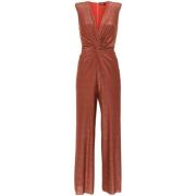 Rode Metallic Streep Jumpsuit Liu Jo , Red , Dames