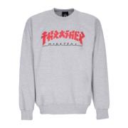 Godzilla Logo Crewneck Sweatshirt Thrasher , Gray , Unisex