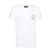 Casual Katoenen T-Shirt Versace Jeans Couture , White , Heren