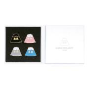 Japan Holiday Mount Fuji Pins Set Kaws , Multicolor , Unisex