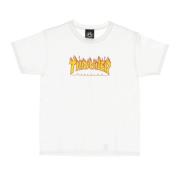 Flame Tee Kinder T-shirt Wit/Geel Thrasher , White , Unisex