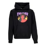 Zwarte Hoodie met Kangoeroezak Thrasher , Black , Unisex