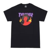 Zwarte Roja Tee Korte Mouw T-shirt Thrasher , Black , Unisex