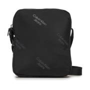 Coated canvas schoudertas Calvin Klein , Black , Heren