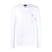 Stijlvol Katoenen T-shirt Versace , White , Heren