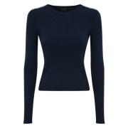 Wollen Ribtrui met Metalen Knopen Pinko , Blue , Dames