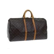 Pre-owned Coated canvas handbags Louis Vuitton Vintage , Brown , Dames