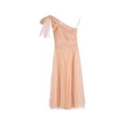 Pre-owned Polyester dresses Valentino Vintage , Beige , Dames