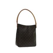 Pre-owned Coated canvas handbags Louis Vuitton Vintage , Brown , Dames