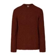 Zachte Bio Wol Crewneck Sweater Massimo Alba , Brown , Dames