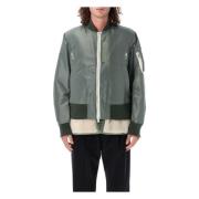 Sherpa Bomber Jas Khaki Natuurlijk Sacai , Green , Heren