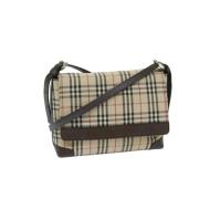 Pre-owned Cotton shoulder-bags Burberry Vintage , Beige , Dames