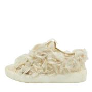 Pre-owned Lace sneakers Chanel Vintage , Beige , Dames