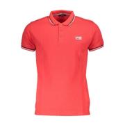 Rode katoenen poloshirt met uniek print Cavalli Class , Red , Heren