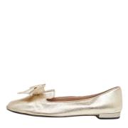 Pre-owned Leather flats Miu Miu Pre-owned , Yellow , Dames