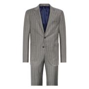 Pakjes in zuivere wol met pinstripe Boggi Milano , Gray , Heren