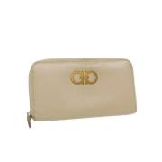 Pre-owned Leather wallets Salvatore Ferragamo Pre-owned , Beige , Dame...