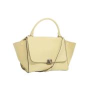 Pre-owned Leather handbags Celine Vintage , Beige , Dames