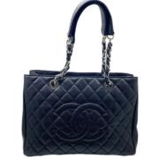 Pre-owned Leather handbags Chanel Vintage , Black , Dames