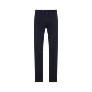 Blauwe Casual Katoenen Broek Rechte pijp Kiton , Blue , Heren