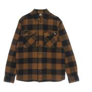 Bruine Eend Flanel Overhemd Lange Mouwen Dickies , Brown , Heren