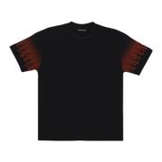 Flames Tee Zwart/Rood Korte Mouwen T-Shirt Vision OF Super , Black , H...