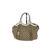 Pre-owned Canvas gucci-bags Gucci Vintage , Beige , Dames